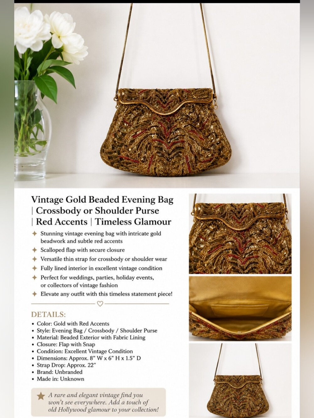 Vintage Good Evening Beaded Bag